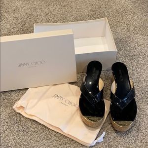 Jimmy Choo cork wedges